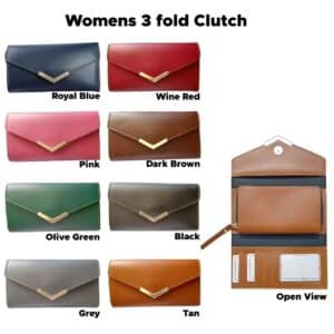 Customised 3 Fold Womens Wallet with Name