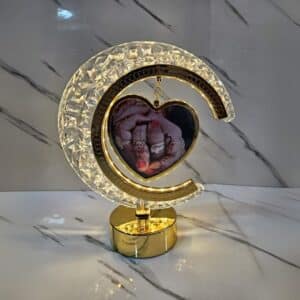 Custom LED Moon Lamp with Touch Sensor – Dual Photo