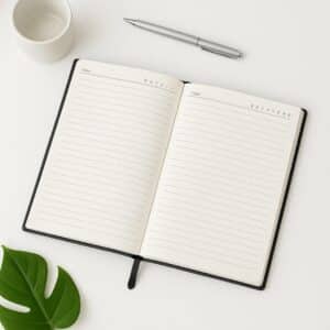 Customised Black Lining Diary with Name