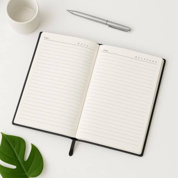 Customised Black Lining Diary with Name - Image 6