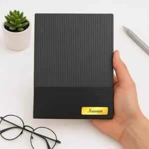 customised black lining diary