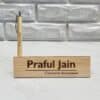 customised wooden pen stand with name