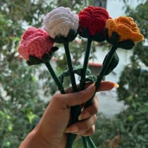 handmade crochet rose