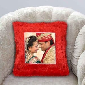 Personalized Fur Cushion – Multiple LED & Shape Options