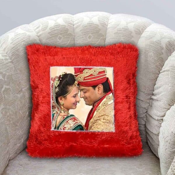 Personalized Fur Cushion – Multiple LED & Shape Options - Image 5