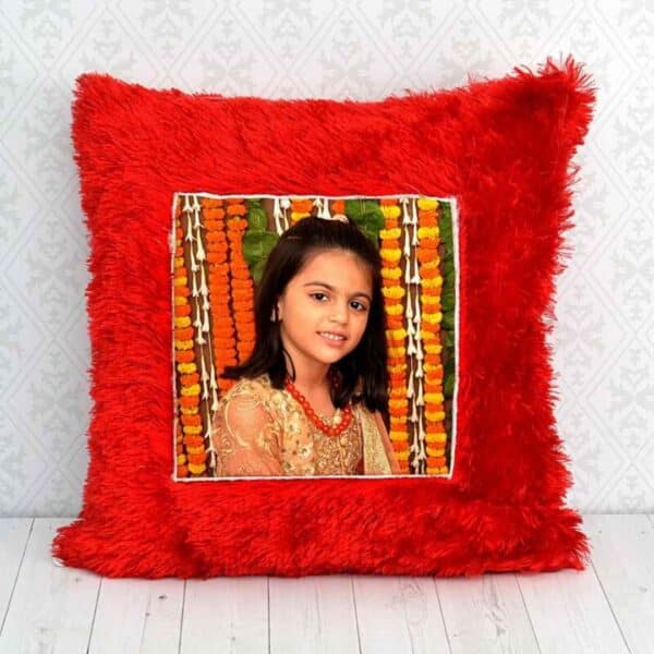 personalized fur cushion