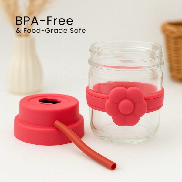 personalized flower glass jar