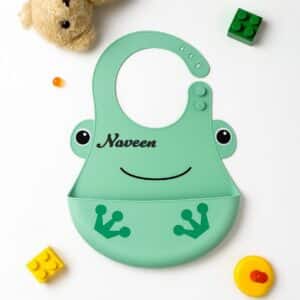 Personalized Silicone Baby Bib – Custom Name