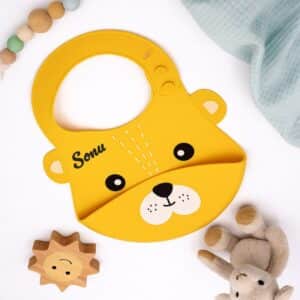 Personalized Silicone Baby Bib – Custom Name