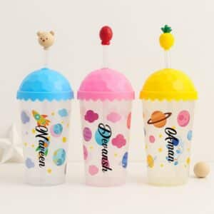 Space Theme Sipper Cup for Kids – Custom Name