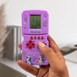Unicorn Brick Game Console – Personalized with Name