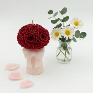 Pink Rose Bouquet Scented Candle – Elegant Floral Fragrance