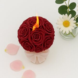 pink rose scented candle
