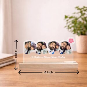 Personalized Father’s Love Acrylic Photo Stand – Custom Dad Memory