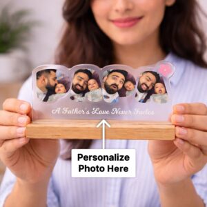 Personalized Father’s Love Acrylic Photo Stand – Custom Dad Memory